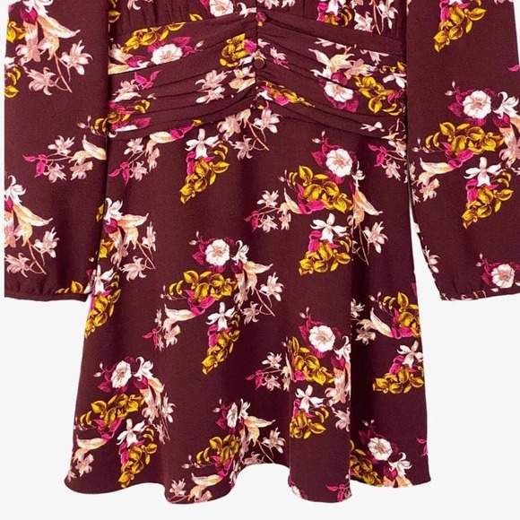 Chelsea 28 Floral Ruched Waist Mini Dress S - Picture 3 of 10